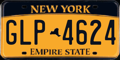 NY license plate GLP4624