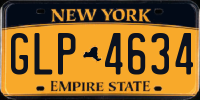 NY license plate GLP4634