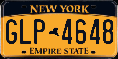 NY license plate GLP4648