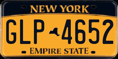 NY license plate GLP4652