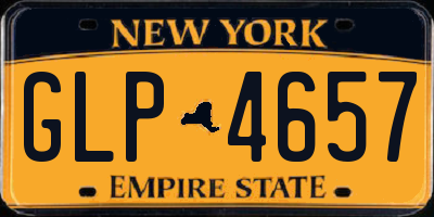 NY license plate GLP4657