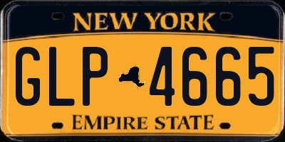 NY license plate GLP4665
