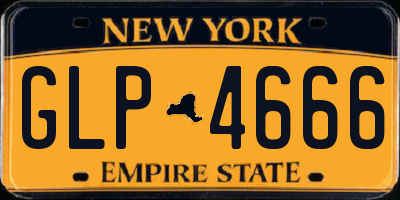 NY license plate GLP4666