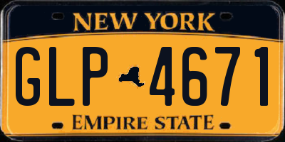 NY license plate GLP4671
