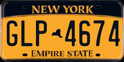 NY license plate GLP4674