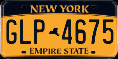 NY license plate GLP4675