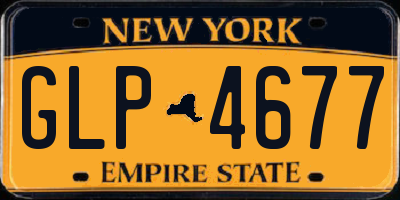 NY license plate GLP4677