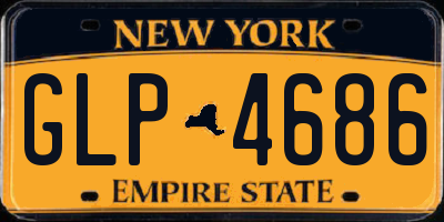 NY license plate GLP4686