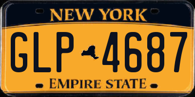 NY license plate GLP4687