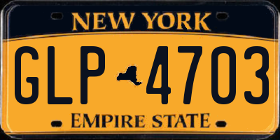 NY license plate GLP4703