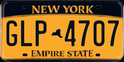 NY license plate GLP4707