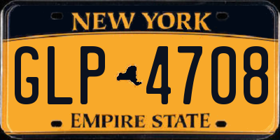 NY license plate GLP4708