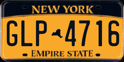 NY license plate GLP4716