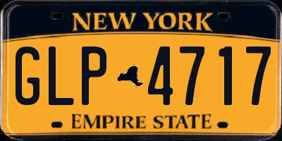 NY license plate GLP4717