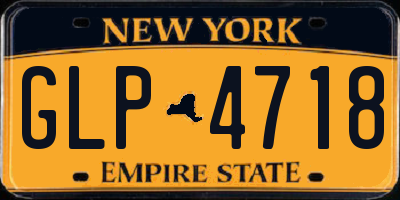NY license plate GLP4718