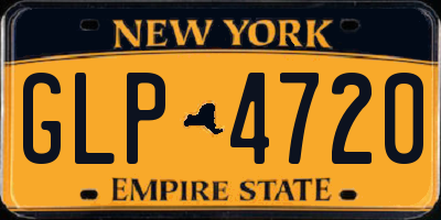 NY license plate GLP4720