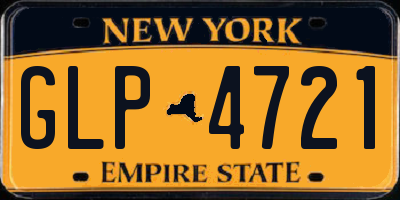 NY license plate GLP4721