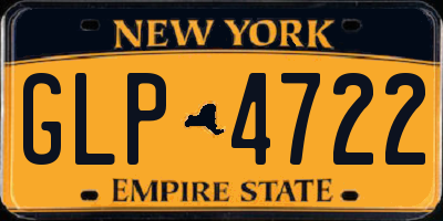 NY license plate GLP4722
