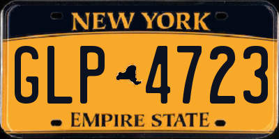 NY license plate GLP4723