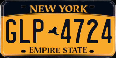 NY license plate GLP4724