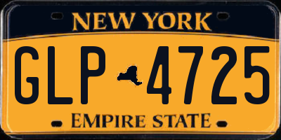 NY license plate GLP4725