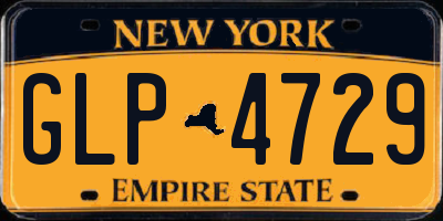 NY license plate GLP4729