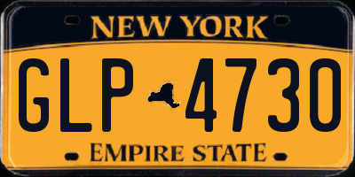 NY license plate GLP4730