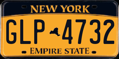 NY license plate GLP4732
