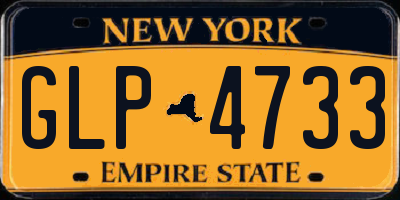 NY license plate GLP4733
