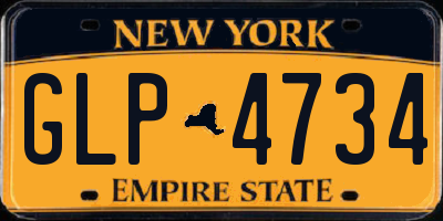 NY license plate GLP4734