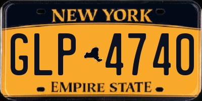 NY license plate GLP4740