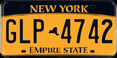 NY license plate GLP4742