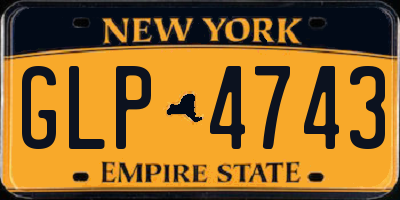 NY license plate GLP4743