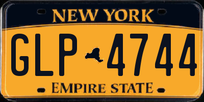 NY license plate GLP4744