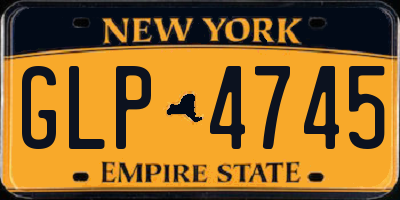 NY license plate GLP4745