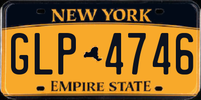 NY license plate GLP4746