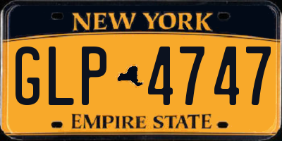 NY license plate GLP4747