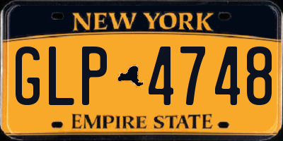 NY license plate GLP4748