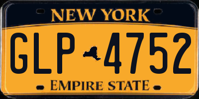 NY license plate GLP4752