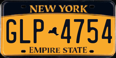NY license plate GLP4754