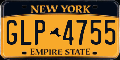 NY license plate GLP4755