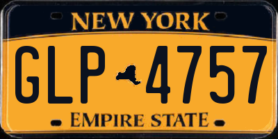 NY license plate GLP4757