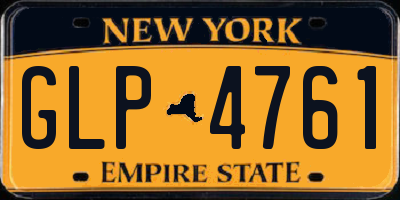 NY license plate GLP4761