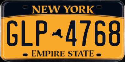 NY license plate GLP4768