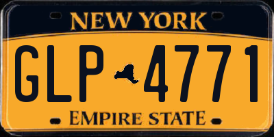 NY license plate GLP4771