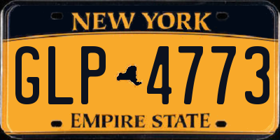 NY license plate GLP4773