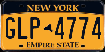 NY license plate GLP4774