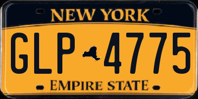 NY license plate GLP4775