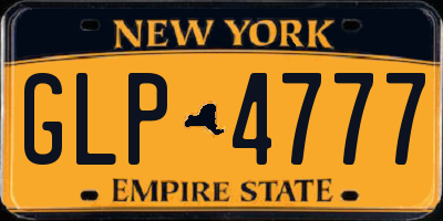 NY license plate GLP4777