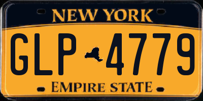NY license plate GLP4779
